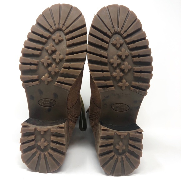 Dr. Scholl’s Ranger Combat Boots Faux Suede Sz 7.5 - Picture 6 of 8